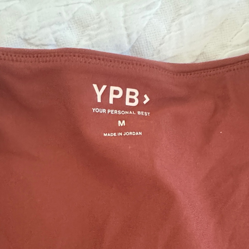 Women's Square Neck Cropped Tank Top - Rust, medium - Picture 2 of 3